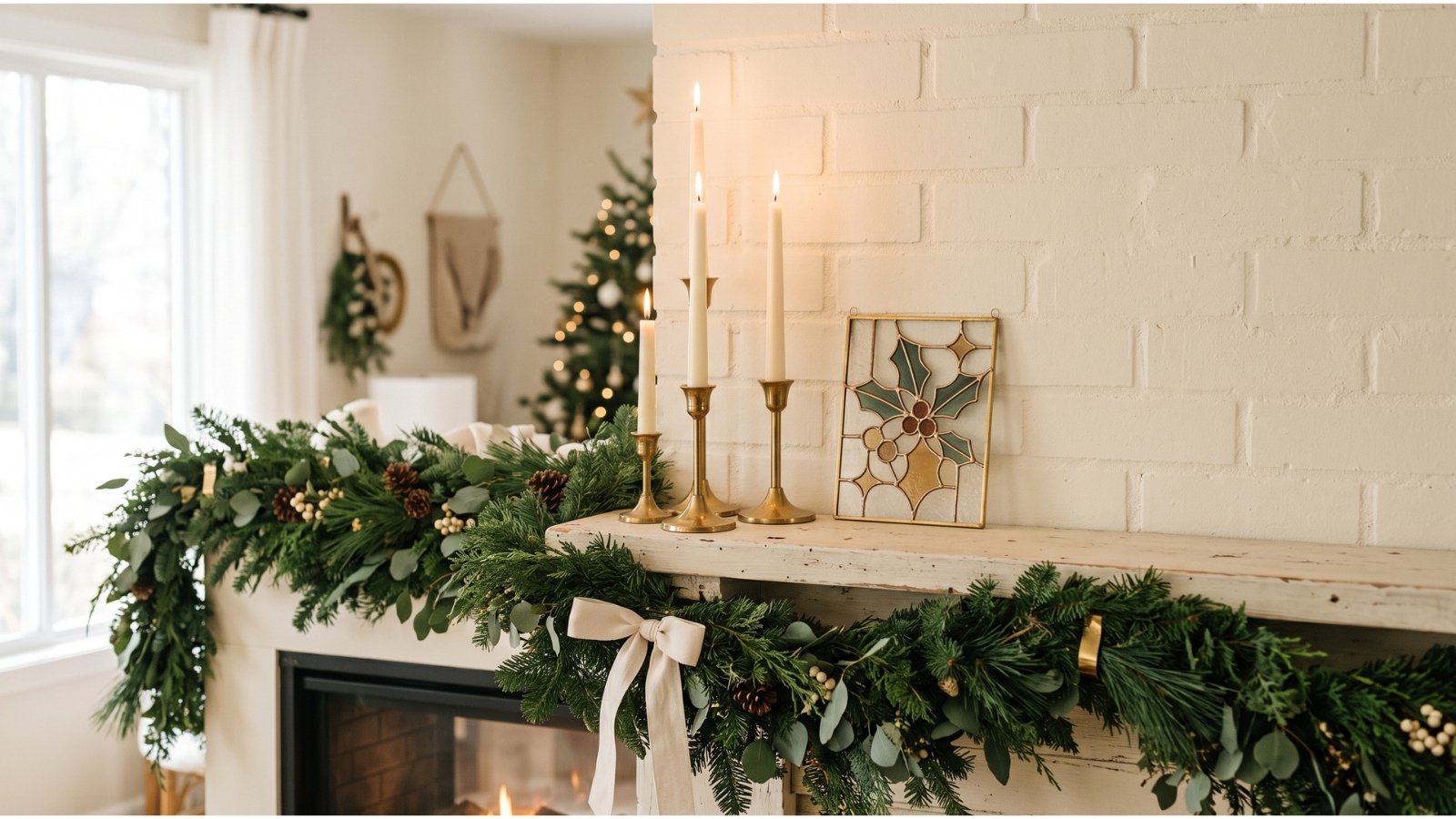 decorating a christmas mantel ideas​