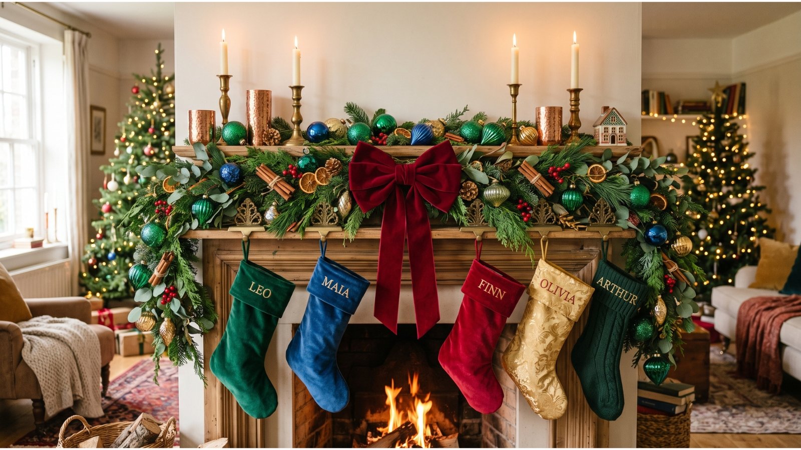 decorating a christmas mantel ideas​