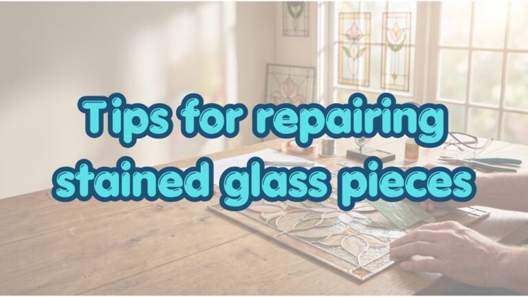 Tips for repairing stained glass pieces